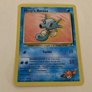 Vintage Misty's Horsea Pokémon Card